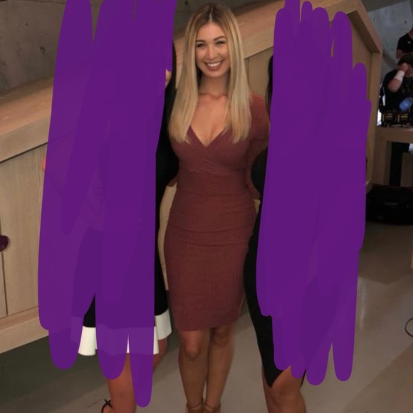 Red ribbed Nordstrom dress - Picture 5 of 5